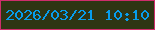 文字の大きさ：5、枠の色：ce2d6b、背景の色：2e3513、文字の色：079deb 無料ブログパーツのブログ時計
