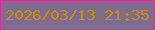文字の大きさ：5、枠の色：ce339b、背景の色：7e6d8f、文字の色：ce8a0b 無料ブログパーツのブログ時計