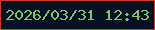 文字の大きさ：4、枠の色：ce3d27、背景の色：051023、文字の色：83c36f 無料ブログパーツのブログ時計