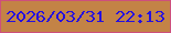 文字の大きさ：4、枠の色：ce4f7c、背景の色：c38346、文字の色：2510e0 無料ブログパーツのブログ時計