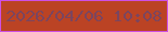 文字の大きさ：2、枠の色：ce50e4、背景の色：bb4324、文字の色：7b455f 無料ブログパーツのブログ時計