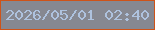 文字の大きさ：5、枠の色：ce5319、背景の色：868891、文字の色：aec2de 無料ブログパーツのブログ時計