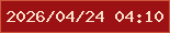 文字の大きさ：3、枠の色：ce563d、背景の色：9b1114、文字の色：fae1ca 無料ブログパーツのブログ時計