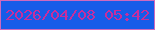 文字の大きさ：5、枠の色：ce69be、背景の色：175ce8、文字の色：c72e9d 無料ブログパーツのブログ時計