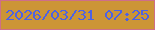 文字の大きさ：1、枠の色：ce6e89、背景の色：cc9536、文字の色：4d62e4 無料ブログパーツのブログ時計