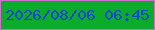 文字の大きさ：1、枠の色：ce6ecd、背景の色：0bab2b、文字の色：0445d1 無料ブログパーツのブログ時計