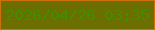 文字の大きさ：3、枠の色：ce700a、背景の色：6c6f00、文字の色：3f8f03 無料ブログパーツのブログ時計