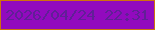 文字の大きさ：2、枠の色：ce720d、背景の色：920abe、文字の色：611f97 無料ブログパーツのブログ時計