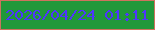 文字の大きさ：2、枠の色：ce725e、背景の色：21983a、文字の色：4f35fe 無料ブログパーツのブログ時計