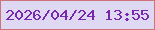 文字の大きさ：2、枠の色：ce7378、背景の色：dfd8f2、文字の色：7927ac 無料ブログパーツのブログ時計