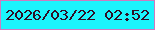 文字の大きさ：4、枠の色：ce7abf、背景の色：1bf4fc、文字の色：300e26 無料ブログパーツのブログ時計