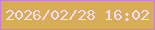 文字の大きさ：4、枠の色：ce7ed5、背景の色：d7ad5b、文字の色：f9dbfb 無料ブログパーツのブログ時計