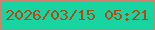 文字の大きさ：1、枠の色：ce806e、背景の色：17d4a0、文字の色：b04915 無料ブログパーツのブログ時計