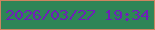文字の大きさ：2、枠の色：ce8460、背景の色：2e8557、文字の色：6f1eb9 無料ブログパーツのブログ時計