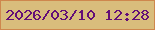 文字の大きさ：3、枠の色：ce874d、背景の色：d9bd7c、文字の色：630f77 無料ブログパーツのブログ時計