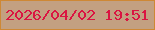 文字の大きさ：2、枠の色：ce8835、背景の色：c3a081、文字の色：da1542 無料ブログパーツのブログ時計