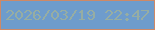 文字の大きさ：5、枠の色：ce8967、背景の色：6e9ccc、文字の色：96ada3 無料ブログパーツのブログ時計