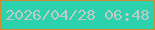 文字の大きさ：1、枠の色：ce8b30、背景の色：2cd2ae、文字の色：c0c9c6 無料ブログパーツのブログ時計