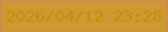 文字の大きさ：3、枠の色：ce8b4e、背景の色：ce9832、文字の色：bb9508 無料ブログパーツのブログ時計