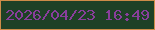 文字の大きさ：4、枠の色：ce8c48、背景の色：1e4126、文字の色：893e9c 無料ブログパーツのブログ時計