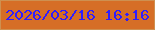 文字の大きさ：5、枠の色：ce9050、背景の色：d66e26、文字の色：2f1dfe 無料ブログパーツのブログ時計