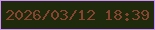 文字の大きさ：3、枠の色：ce90f7、背景の色：1f290b、文字の色：854430 無料ブログパーツのブログ時計