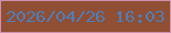 文字の大きさ：2、枠の色：ce91af、背景の色：904e33、文字の色：4d7eb9 無料ブログパーツのブログ時計
