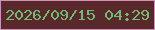 文字の大きさ：3、枠の色：ce91b7、背景の色：58282b、文字の色：72ba76 無料ブログパーツのブログ時計