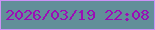 文字の大きさ：4、枠の色：ce92f7、背景の色：628f99、文字の色：9b0db6 無料ブログパーツのブログ時計