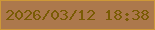 文字の大きさ：3、枠の色：ce9837、背景の色：ac784c、文字の色：7a5b04 無料ブログパーツのブログ時計
