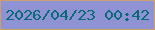 文字の大きさ：5、枠の色：ce9f6c、背景の色：9093d3、文字の色：096976 無料ブログパーツのブログ時計
