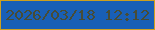 文字の大きさ：2、枠の色：cea01f、背景の色：195fb6、文字の色：474c36 無料ブログパーツのブログ時計