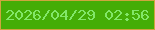 文字の大きさ：3、枠の色：cea53e、背景の色：44ad06、文字の色：82e768 無料ブログパーツのブログ時計