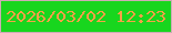 文字の大きさ：1、枠の色：ceabb5、背景の色：18d61e、文字の色：f8a047 無料ブログパーツのブログ時計