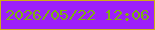文字の大きさ：2、枠の色：cead15、背景の色：9d1ff9、文字の色：7cb10d 無料ブログパーツのブログ時計