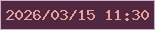 文字の大きさ：2、枠の色：ceadcc、背景の色：51283f、文字の色：e8a29b 無料ブログパーツのブログ時計