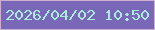 文字の大きさ：3、枠の色：ceaed1、背景の色：7967b8、文字の色：acecdf 無料ブログパーツのブログ時計