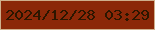 文字の大きさ：1、枠の色：ceaf8c、背景の色：8b2808、文字の色：2c1600 無料ブログパーツのブログ時計
