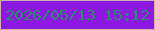 文字の大きさ：2、枠の色：ceb0ac、背景の色：8b19e1、文字の色：2a8b6b 無料ブログパーツのブログ時計