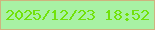 文字の大きさ：1、枠の色：ceb37e、背景の色：a8f1a4、文字の色：71e20b 無料ブログパーツのブログ時計