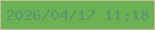 文字の大きさ：3、枠の色：ceb9a3、背景の色：6bb253、文字の色：599773 無料ブログパーツのブログ時計