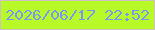 文字の大きさ：5、枠の色：cebfc0、背景の色：b8f928、文字の色：7a97f5 無料ブログパーツのブログ時計