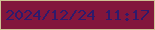 文字の大きさ：2、枠の色：cec193、背景の色：82163c、文字の色：2e1a6b 無料ブログパーツのブログ時計