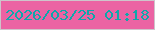 文字の大きさ：3、枠の色：cec4cb、背景の色：eb63a3、文字の色：0da8ab 無料ブログパーツのブログ時計