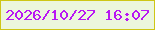文字の大きさ：1、枠の色：cec616、背景の色：ecf6dd、文字の色：b817f3 無料ブログパーツのブログ時計