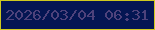 文字の大きさ：1、枠の色：ceca1f、背景の色：041653、文字の色：4e427b 無料ブログパーツのブログ時計