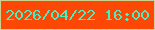 文字の大きさ：4、枠の色：cece8d、背景の色：fc4705、文字の色：4becbf 無料ブログパーツのブログ時計