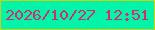 文字の大きさ：1、枠の色：ced013、背景の色：02f4a8、文字の色：d22d6f 無料ブログパーツのブログ時計