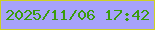 文字の大きさ：4、枠の色：ced123、背景の色：a7a2fa、文字の色：3a9c0c 無料ブログパーツのブログ時計