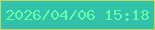 文字の大きさ：3、枠の色：ced168、背景の色：30c3aa、文字の色：67f9a9 無料ブログパーツのブログ時計
